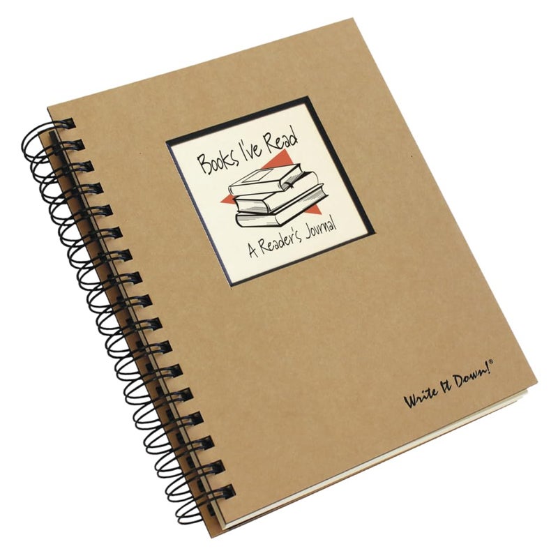 Write it Down series by Journals Unlimited  Guided Journal  Books I've Read  A Reader's Journal  Full-size 7.5""x 9""  Kraft Hard Cover  Made in USA - Image 2